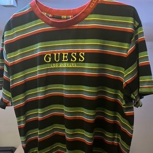 GUESS Striped T-Shirt Size Large